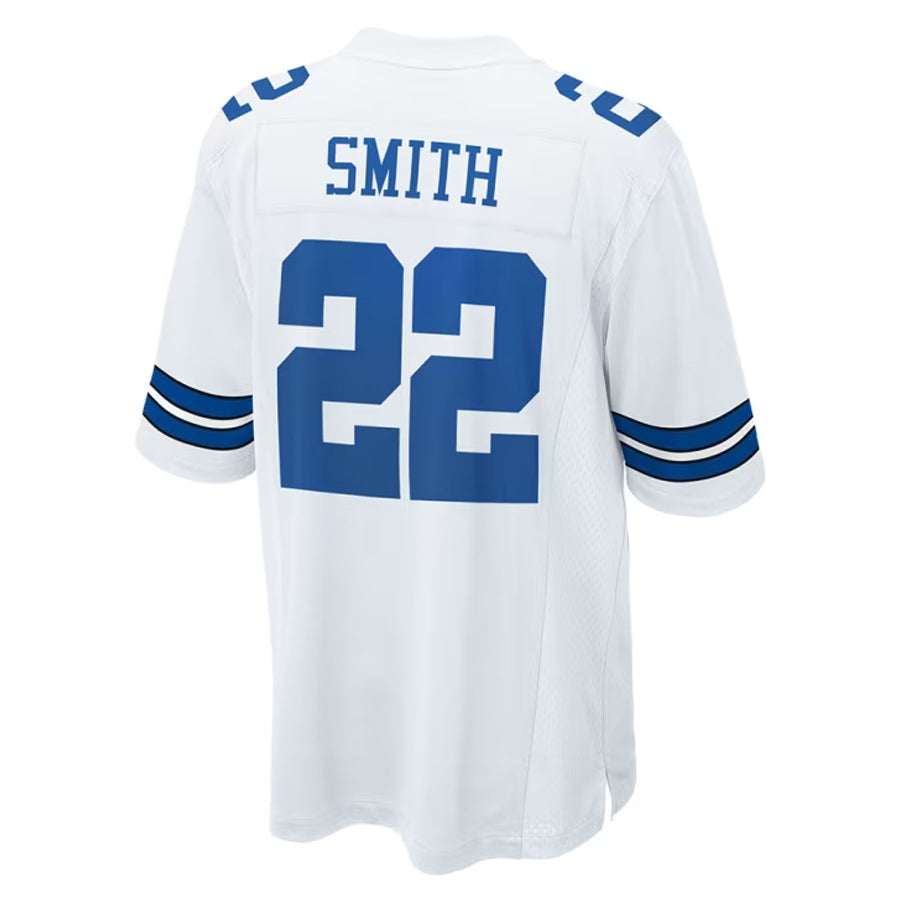 Elroe D.Cowboys #22 Emmitt Smith Player White Home Game Stitched Jerseys