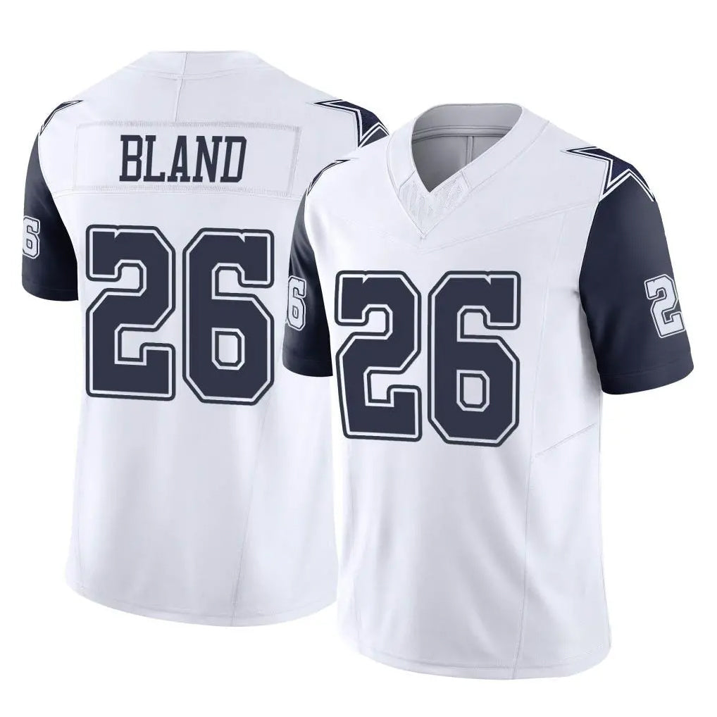 Elroe D.Cowboys #26 DaRon Bland Player White-Navy Limited Vapor F.U.S.E. Home Game Stitched Jerseys