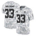 Elroe D.Cowboys #33 Javonte Williams Player Arctic Camo Salute to Service Limited Home Game Stitched Jerseys