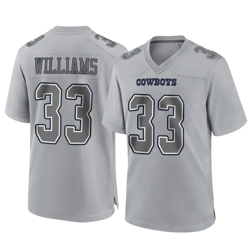 Elroe D.Cowboys #33 Javonte Williams Player Gray Atmosphere Fashion Home Game Stitched Jerseys