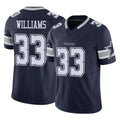 Elroe D.Cowboys #33 Javonte Williams Player Navy Limited Vapor F.U.S.E. Home Game Stitched Jerseys