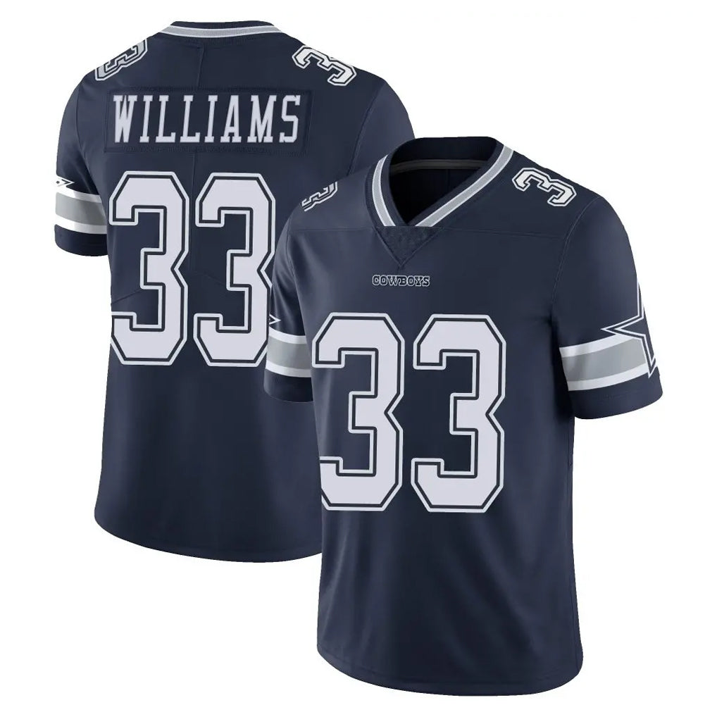 Elroe D.Cowboys #33 Javonte Williams Player Navy Vapor Untouchable Limited Home Game Stitched Jerseys