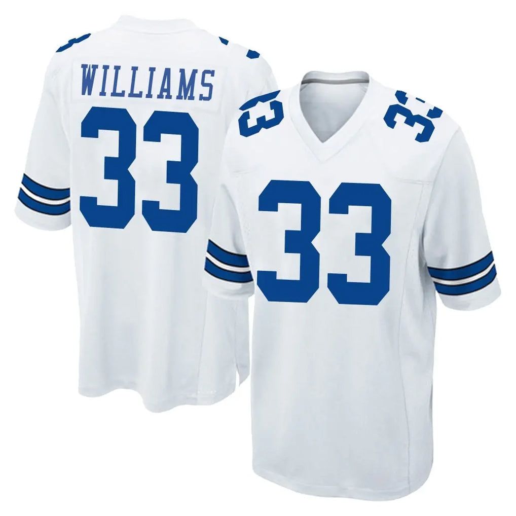 Elroe D.Cowboys #33 Javonte Williams Player White Home Game Stitched Jerseys
