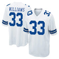 Elroe D.Cowboys #33 Javonte Williams Player White Home Game Stitched Jerseys