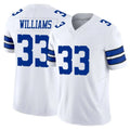 Elroe D.Cowboys #33 Javonte Williams Player White Limited Vapor F.U.S.E. Home Game Stitched Jerseys