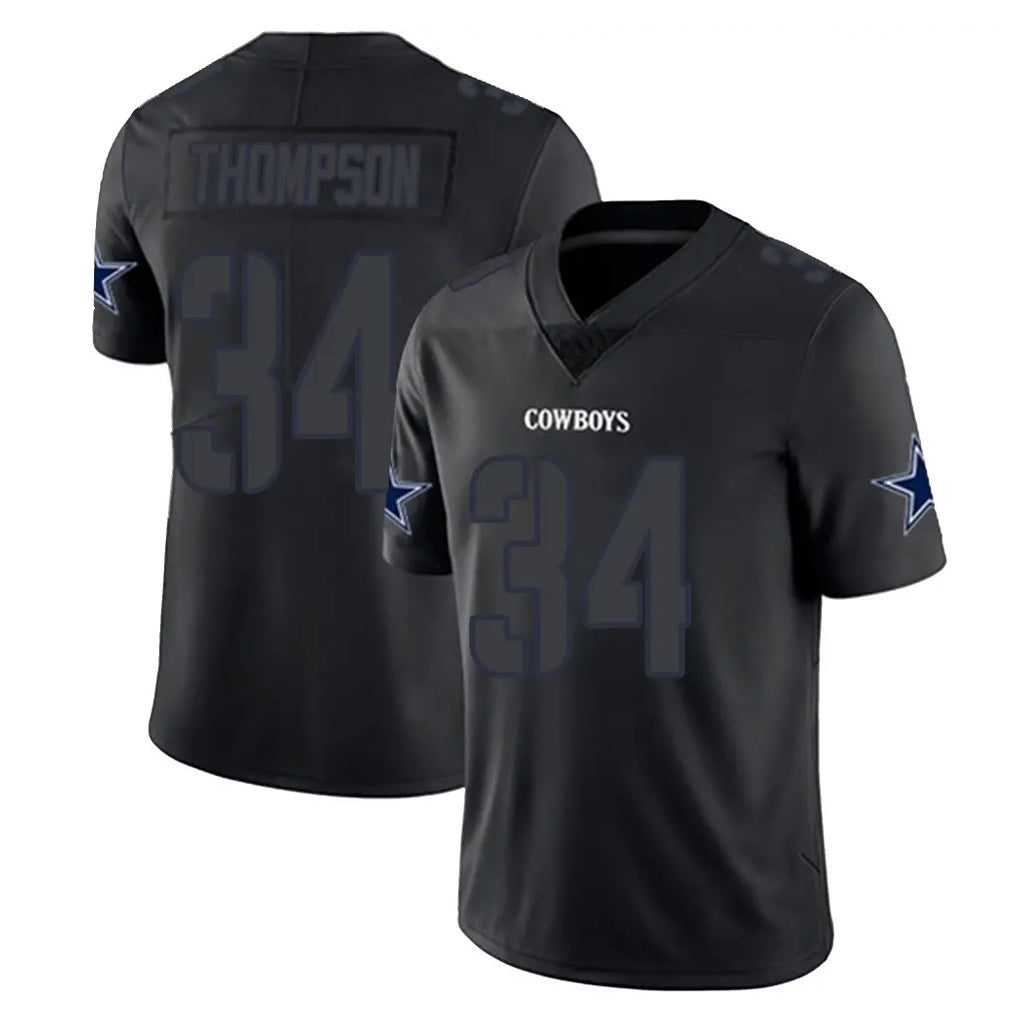 Elroe D.Cowboys #34 Jalen Thompson Player Black Impact Limited Home Game Stitched Jerseys
