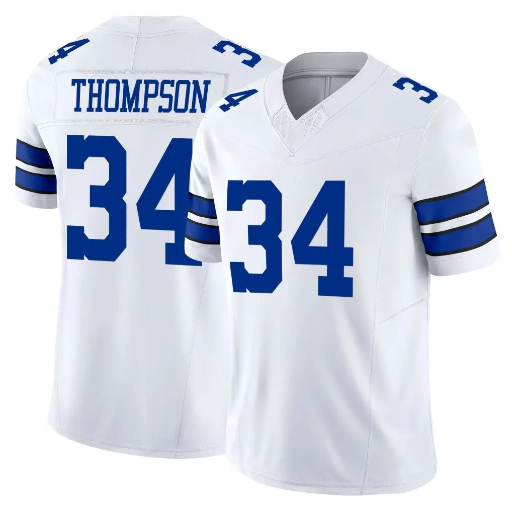 Elroe D.Cowboys #34 Jalen Thompson Player White Limited Vapor F.U.S.E. Home Game Stitched Jerseys