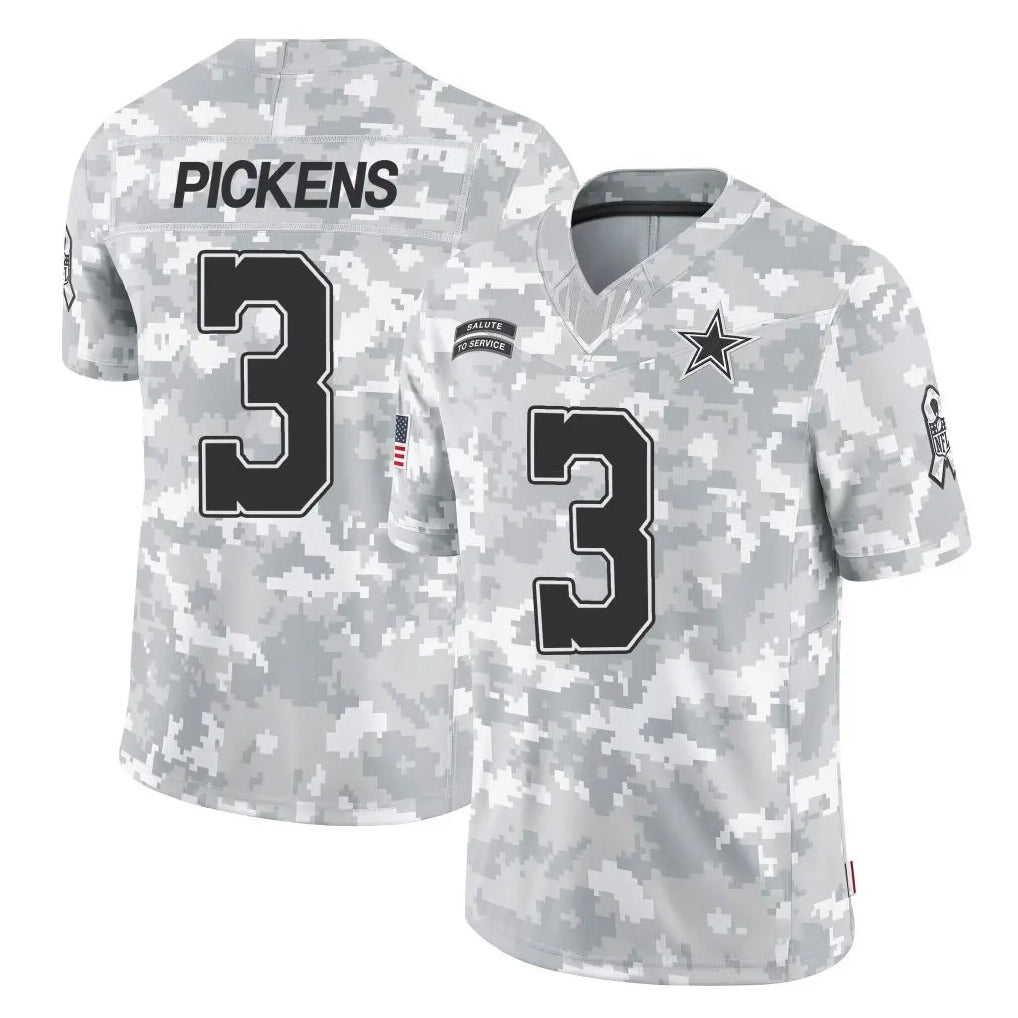 Elroe D.Cowboys #3 George Pickens Player Arctic Camo Salute to Service Limited Home Game Stitched Jerseys