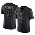 Elroe D.Cowboys #3 George Pickens Player Black Limited Reflective Home Game Stitched Jerseys