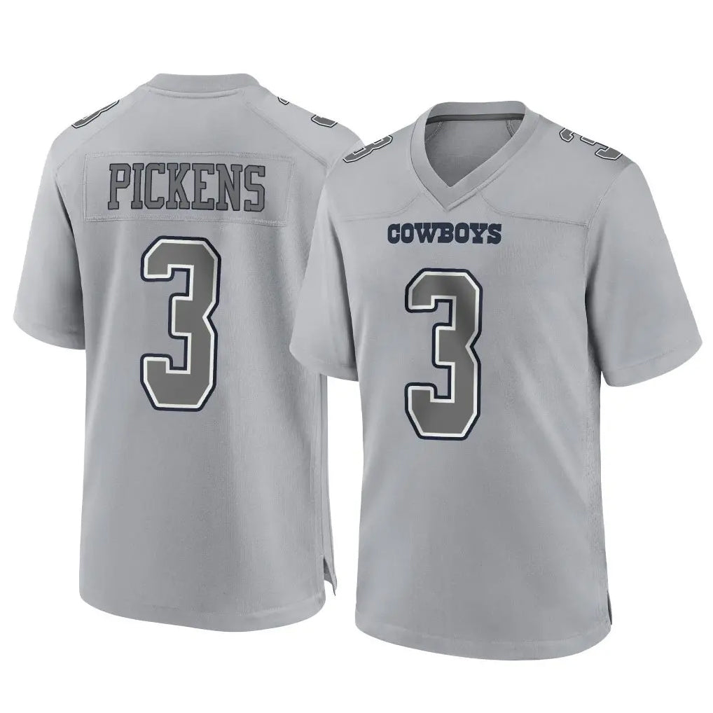 Elroe D.Cowboys #3 George Pickens Player Gray Atmosphere Fashion Home Game Stitched Jerseys