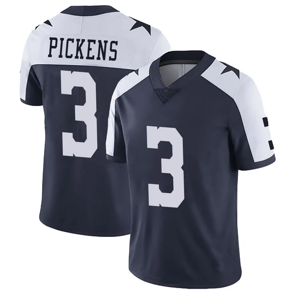 Elroe D.Cowboys #3 George Pickens Player Navy-White Limited Alternate Vapor Untouchable Home Game Stitched Jerseys