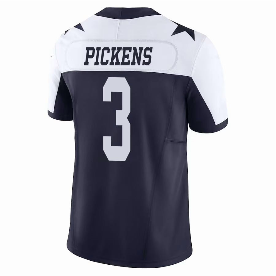 Elroe D.Cowboys #3 George Pickens Player Navy Throwback Stitched Jerseys