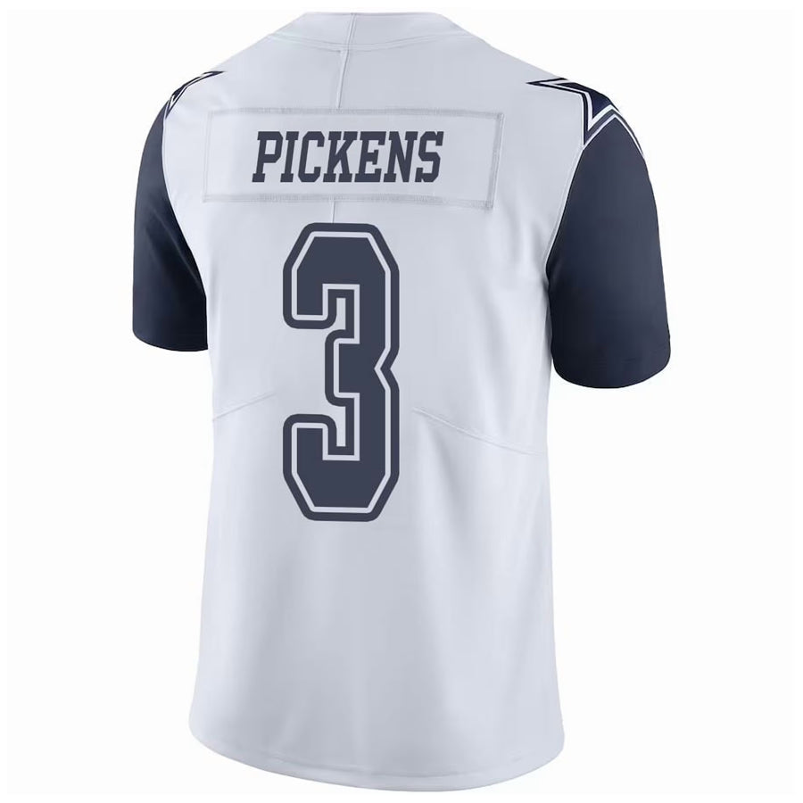Elroe D.Cowboys #3 George Pickens Player White Throwback Stitched Jerseys