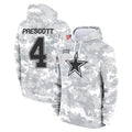 Elroe D.Cowboys #4 Dak Prescott Player Arctic Camo Salute to Service Hoodies Limited Game Stitched Jerseys