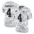 Elroe D.Cowboys #4 Dak Prescott Player Arctic Camo Salute to Service Limited Home Game Stitched Jerseys