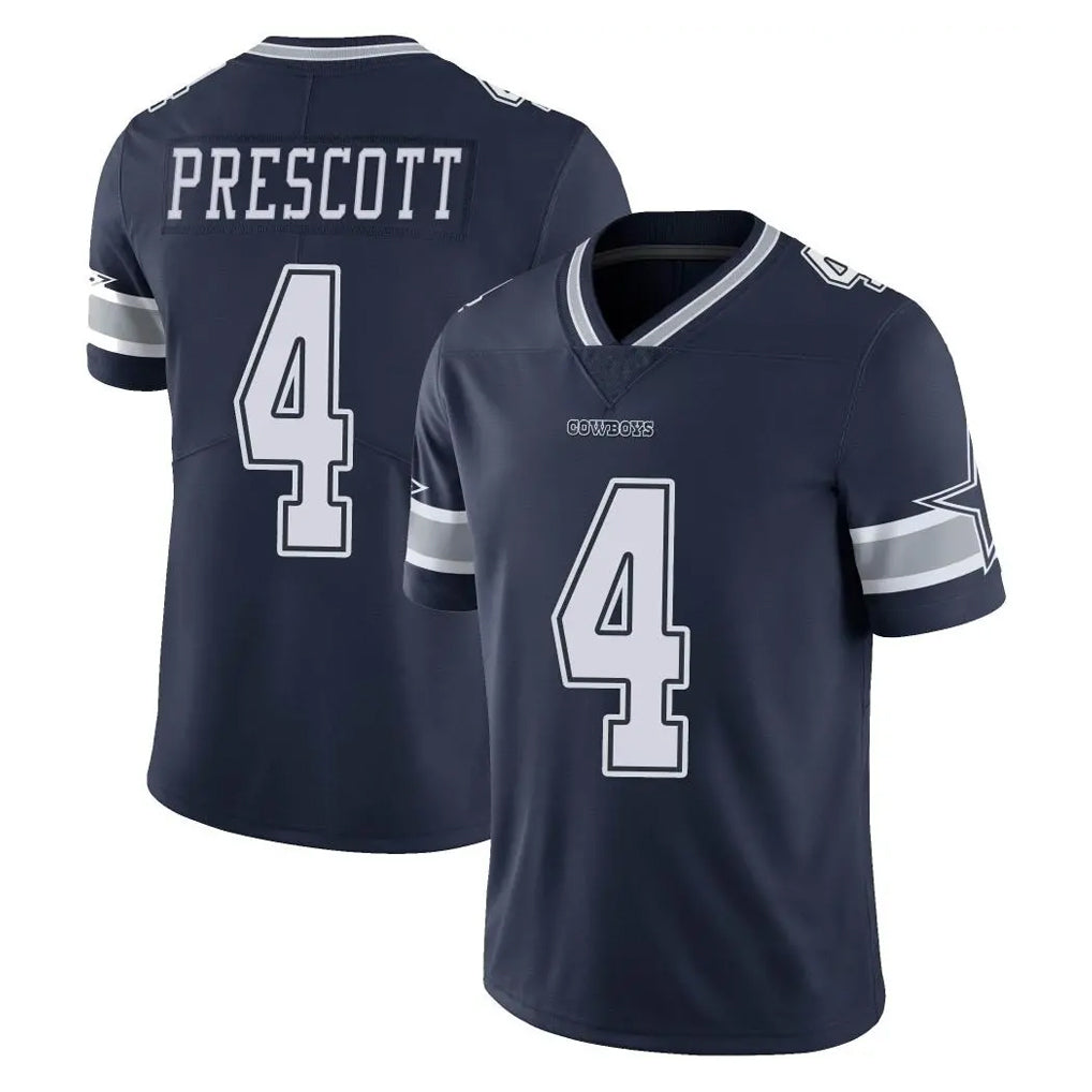 Elroe D.Cowboys #4 Dak Prescott Player Navy Vapor Untouchable Limited Home Game Stitched Jerseys