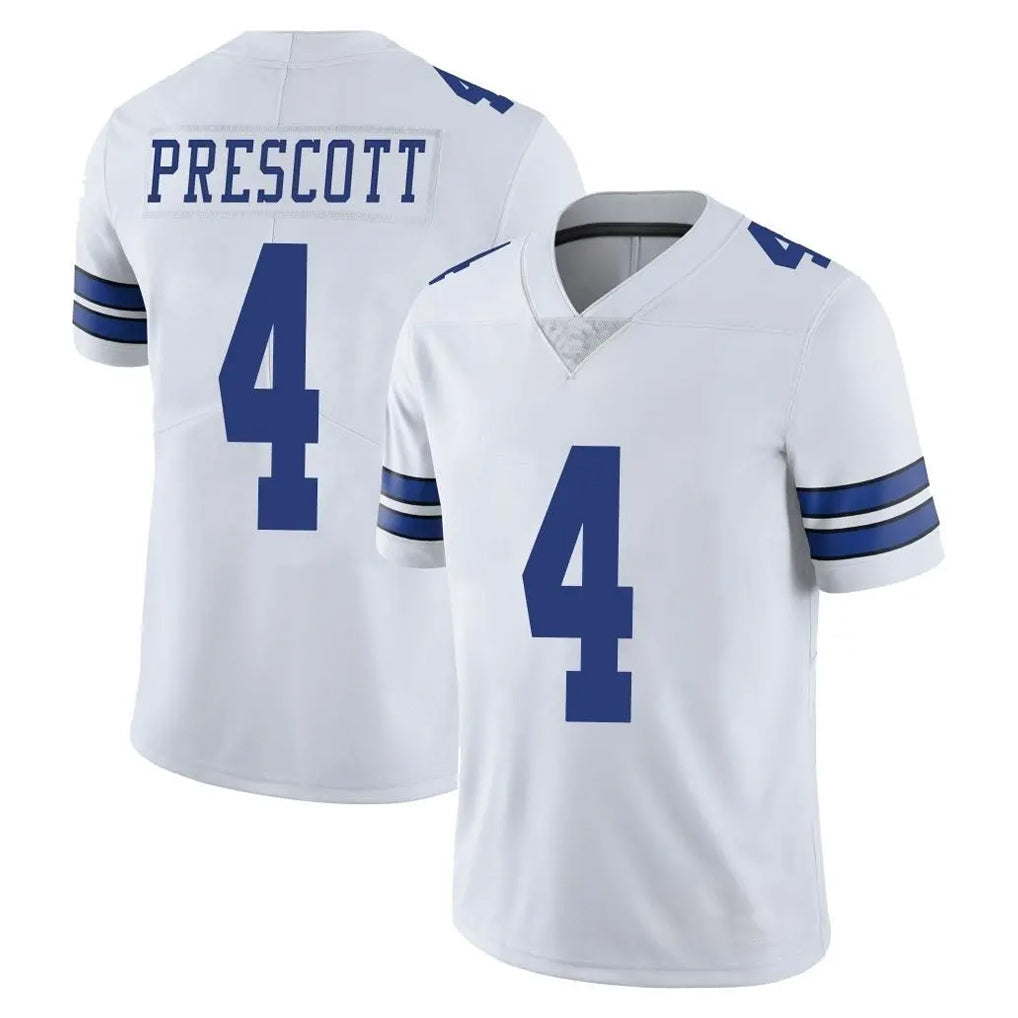 Elroe D.Cowboys #4 Dak Prescott Player White Vapor Untouchable Limited Home Game Stitched Jerseys