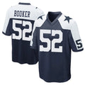 Elroe D.Cowboys #52 Tyler Booker Player Navy-White Alternate Home Game Stitched Jerseys