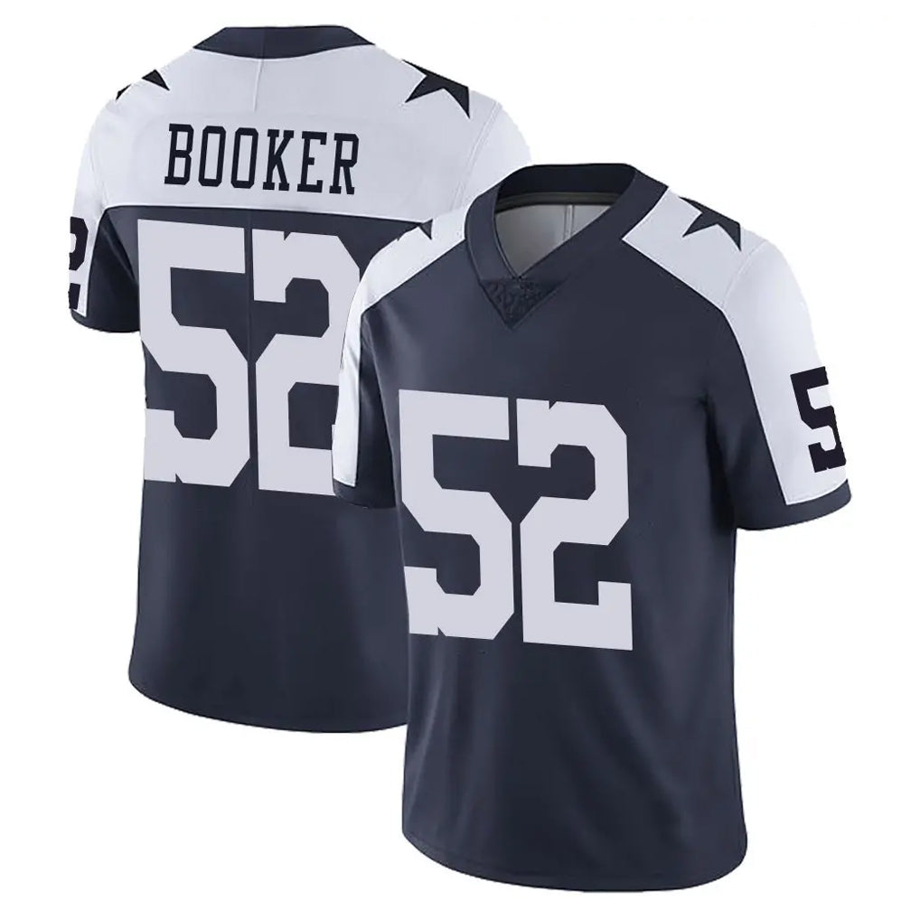 Elroe D.Cowboys #52 Tyler Booker Player Navy-White Limited Alternate Vapor Untouchable Home Game Stitched Jerseys