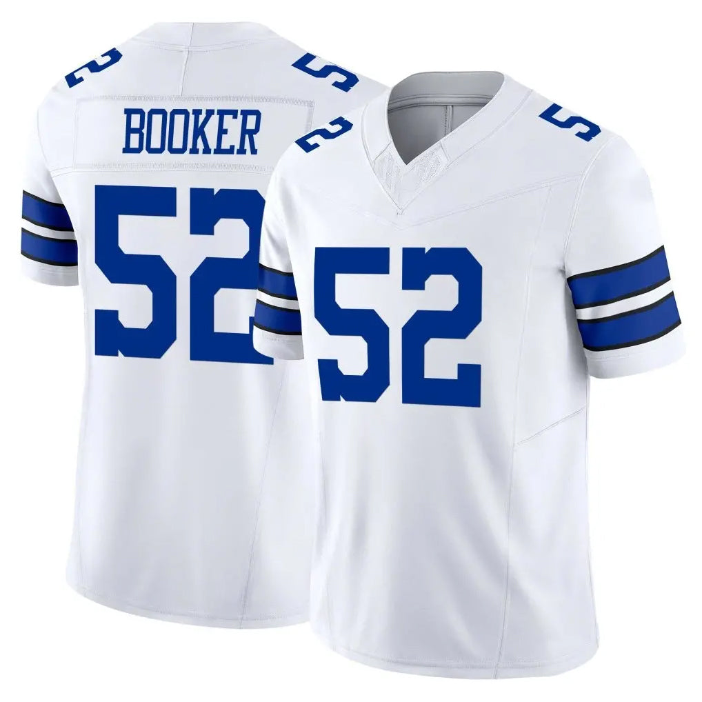 Elroe D.Cowboys #52 Tyler Booker Player White Limited Vapor F.U.S.E. Home Game Stitched Jerseys
