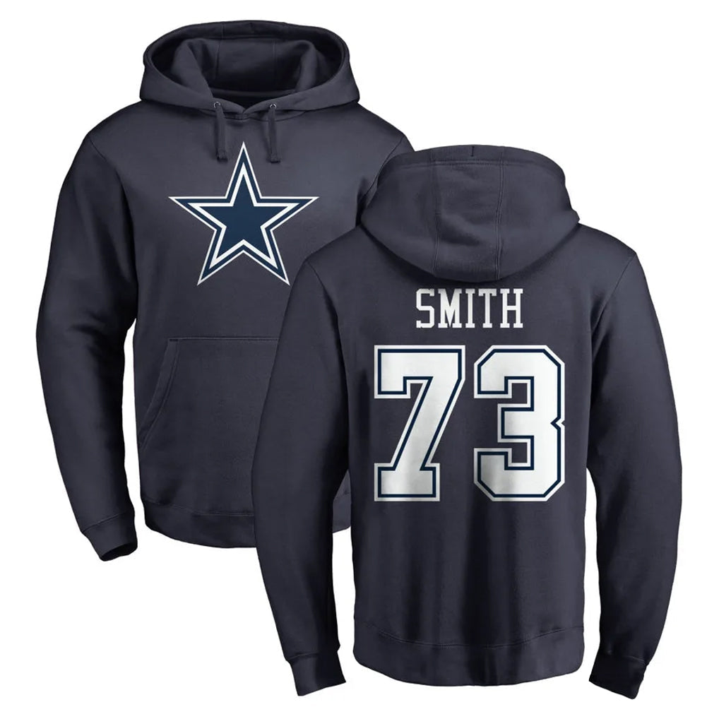 Elroe D.Cowboys #73 Tyler Smith Player Navy Pullover Hoodies Limited Stitched Jerseys