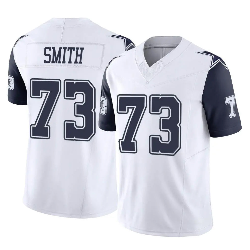 Elroe D.Cowboys #73 Tyler Smith Player White-Navy Limited Vapor F.U.S.E. Home Game Stitched Jerseys