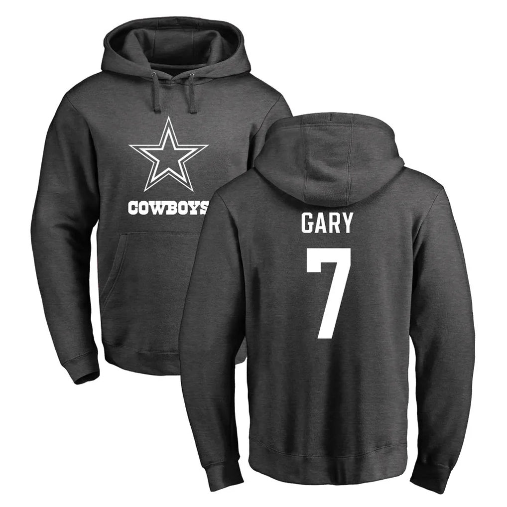Elroe D.Cowboys #7 Rashan Gary Player Ash One Color Pullover Hoodie Limited Stitched Jerseys