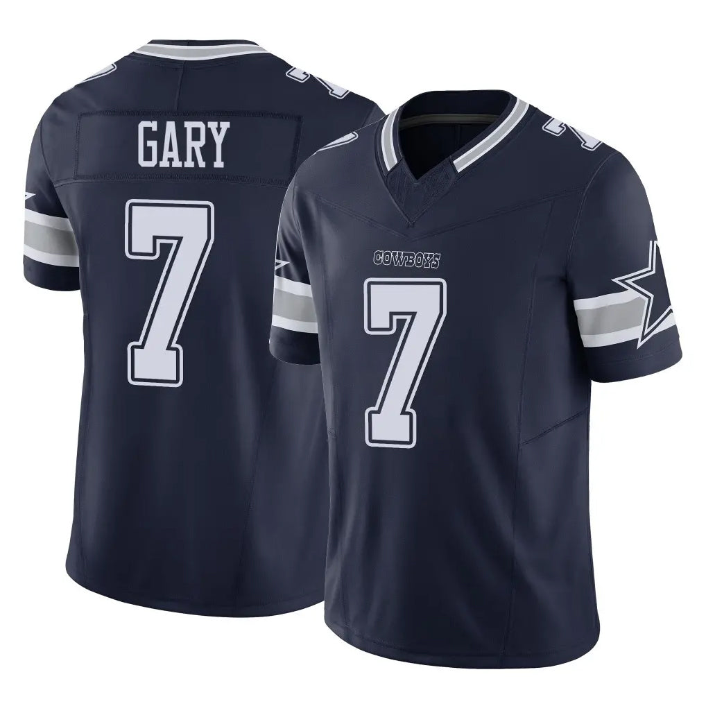 Elroe D.Cowboys #7 Rashan Gary Player Navy Limited Vapor F.U.S.E. Home Game Stitched Jerseys