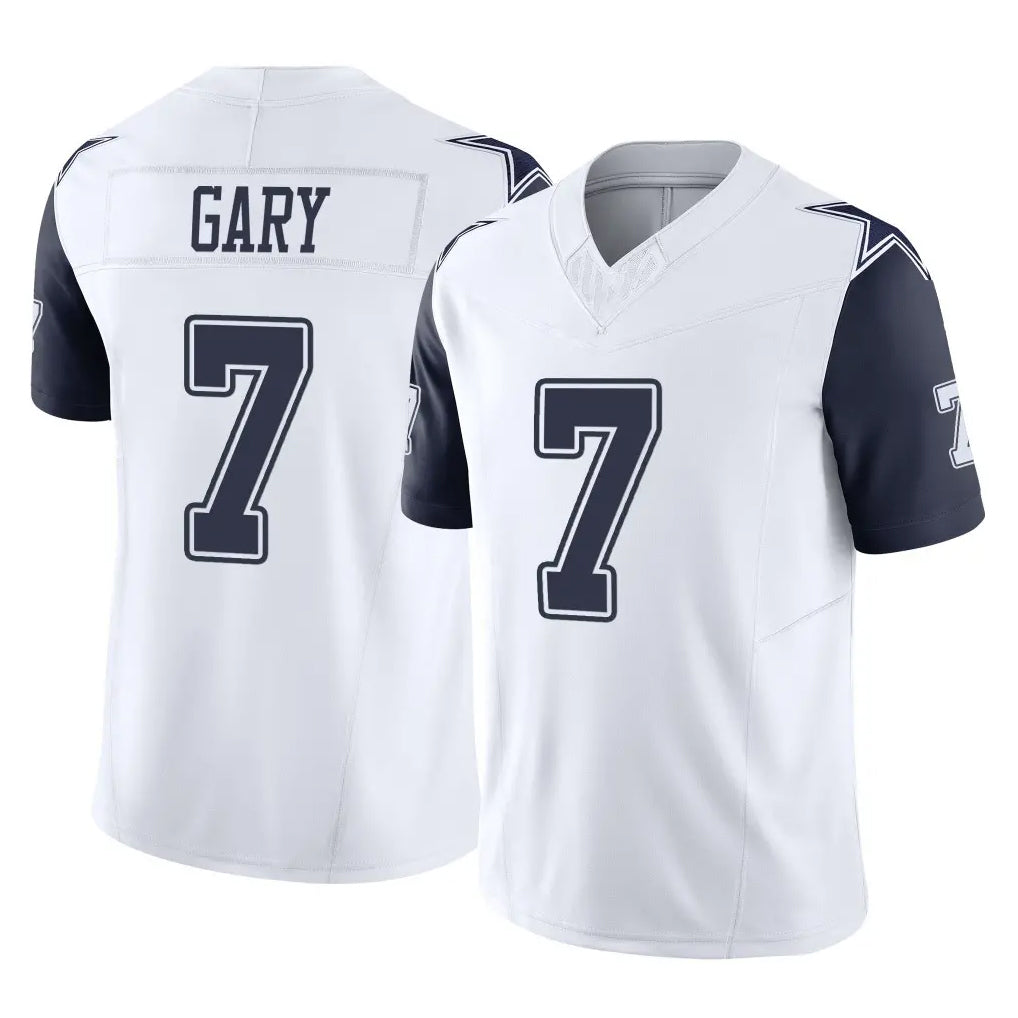 Elroe D.Cowboys #7 Rashan Gary Player White-Navy Limited Vapor F.U.S.E. Home Game Stitched Jerseys
