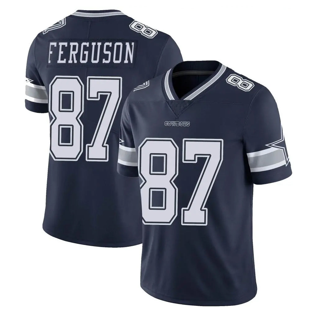 Elroe D.Cowboys #87 Jake Ferguson Player Navy Vapor Untouchable Limited Home Game Stitched Jerseys