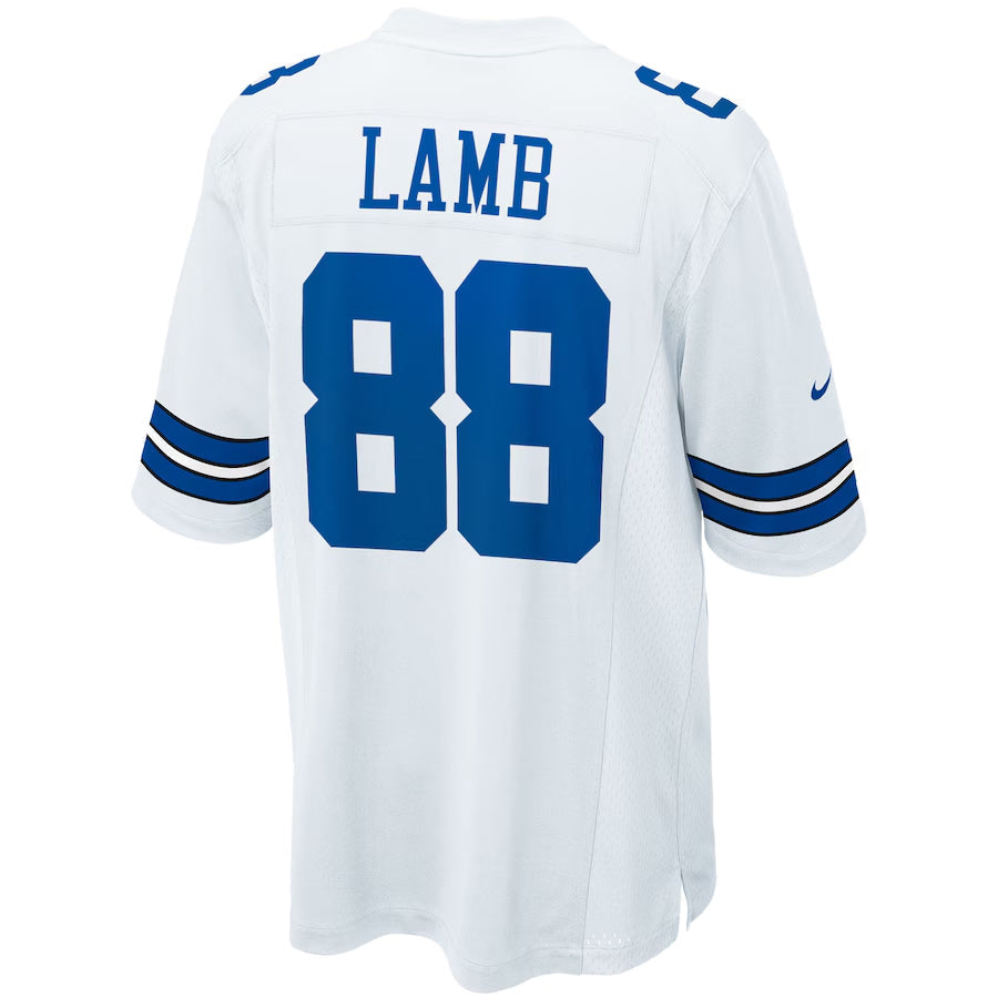 Elroe D.Cowboys #88 CeeDee Lamb Player White Home Game Stitched  Jerseys