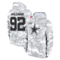 Elroe D.Cowboys #92 Quinnen Williams Player Arctic Camo Salute to Service Hoodies Limited Game Stitched Jerseys