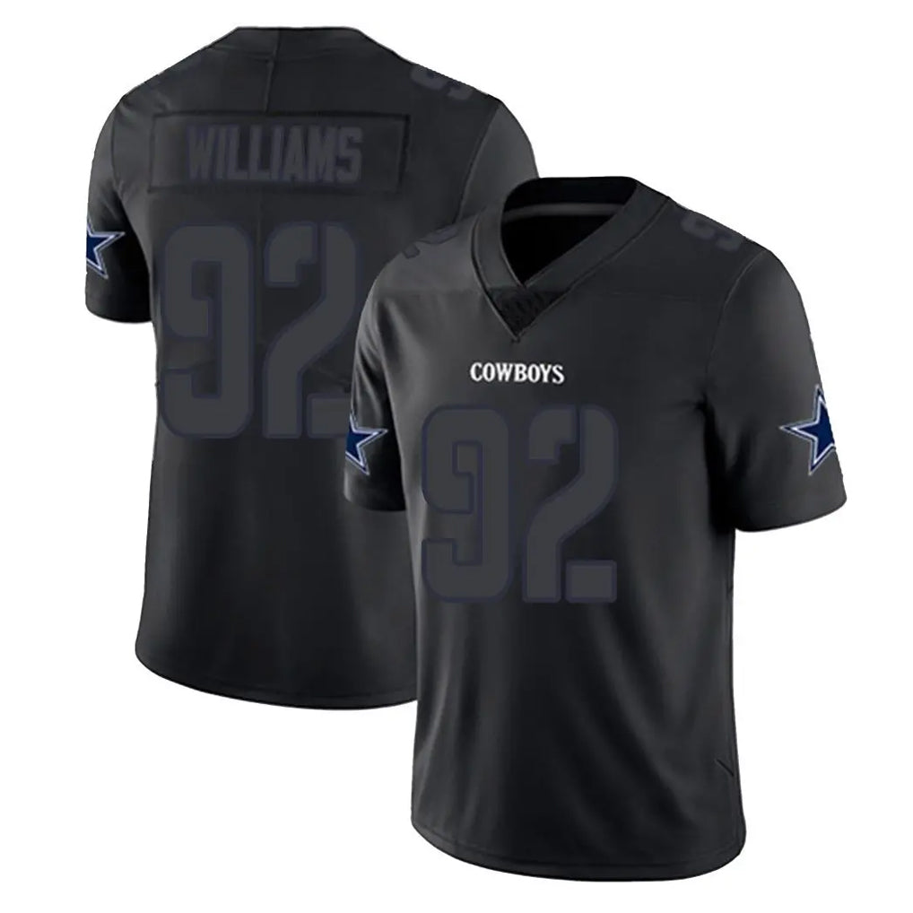 Elroe D.Cowboys #92 Quinnen Williams Player Black Impact Limited Home Game Stitched Jerseys