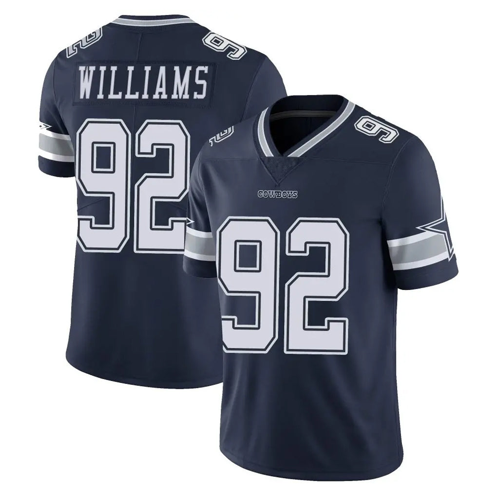 Elroe D.Cowboys #92 Quinnen Williams Player Navy Vapor Untouchable Limited Home Game Stitched Jerseys