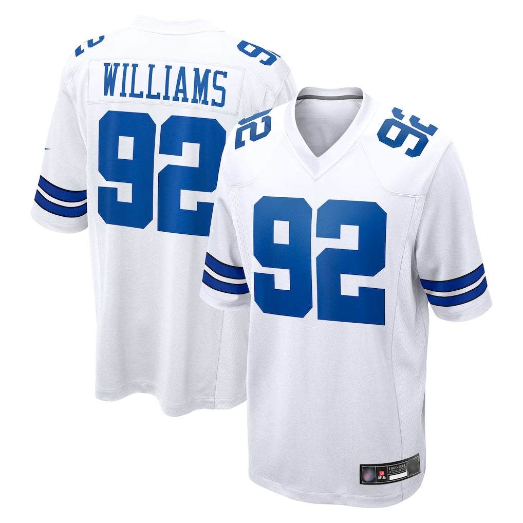 Elroe D.Cowboys #92 Quinnen Williams Player White Home Game Stitched Jerseys