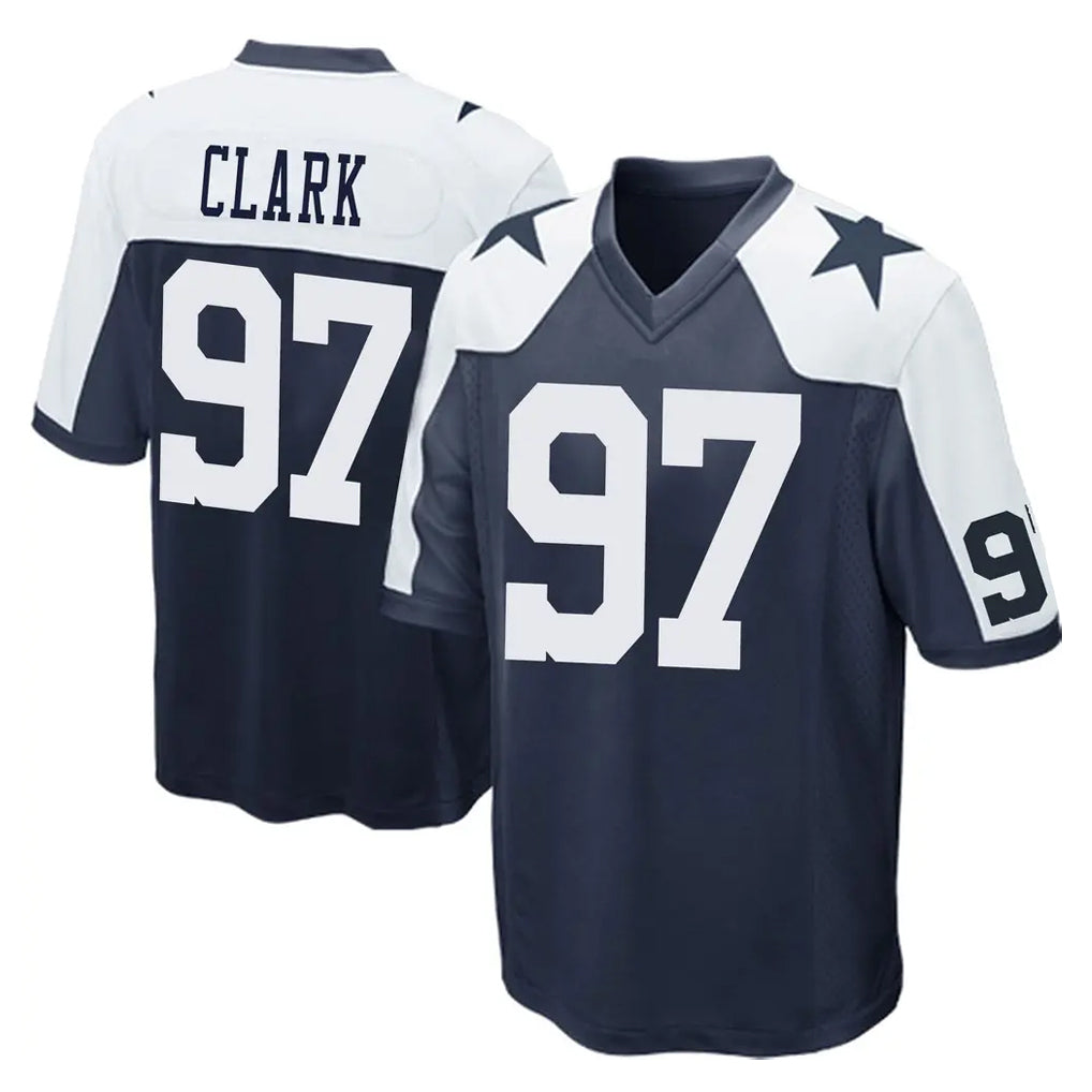 Elroe D.Cowboys #97 Kenny Clark Player Navy-White Alternate Home Game Stitched Jerseys