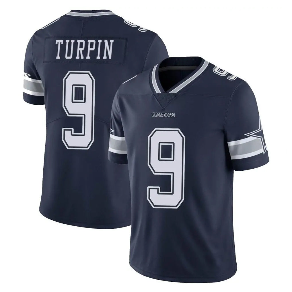 Elroe D.Cowboys #9 KaVontae Turpin Player Navy Vapor Untouchable Limited Home Game Stitched Jerseys