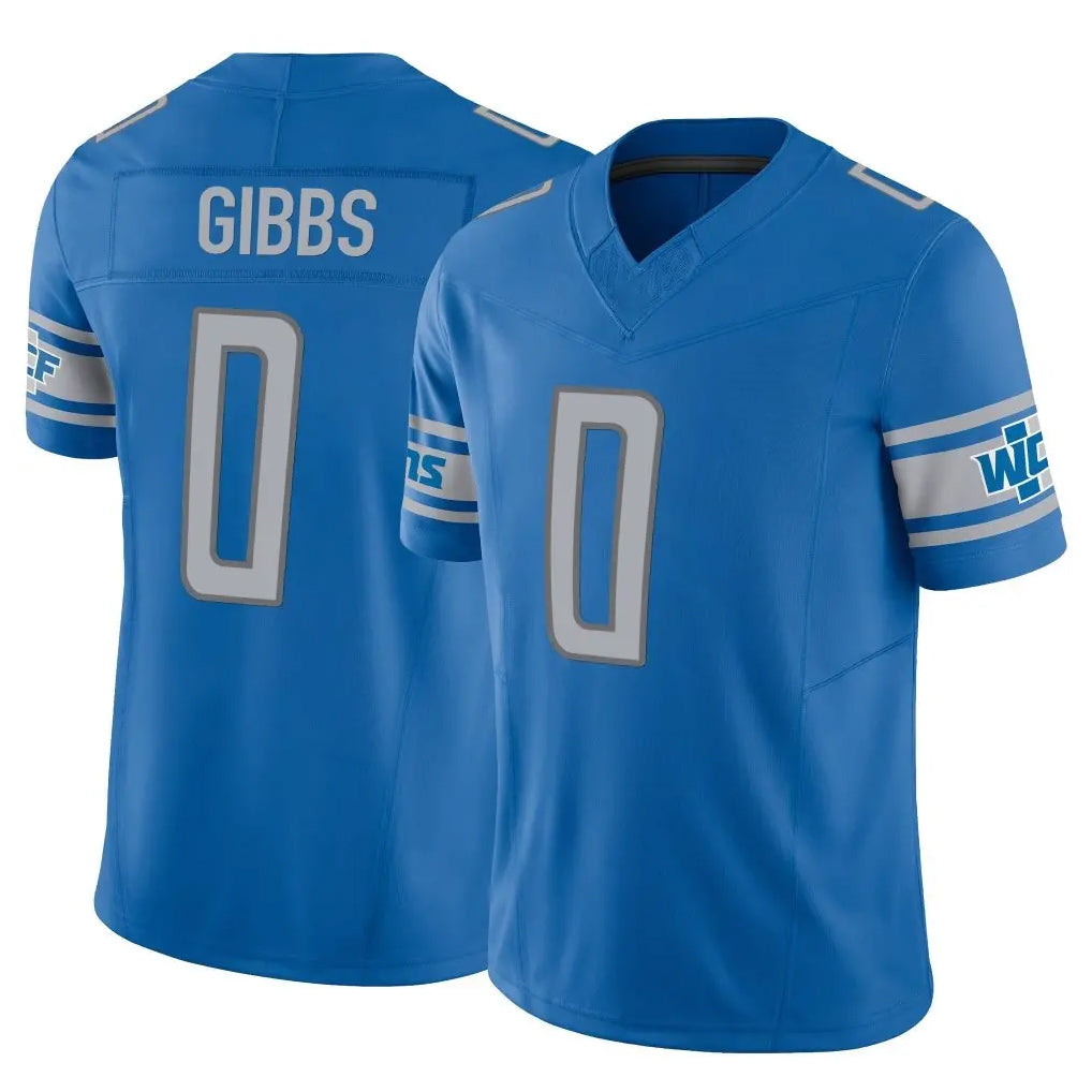 Elroe D.Lions #0 Jahmyr Gibbs Player Blue Vapor F.U.S.E. Limited Home Game Stitched Jerseys