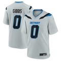 Elroe D.Lions #0 Jahmyr Gibbs Silver 2026 Rivalries Collection Game Stitched Jerseys