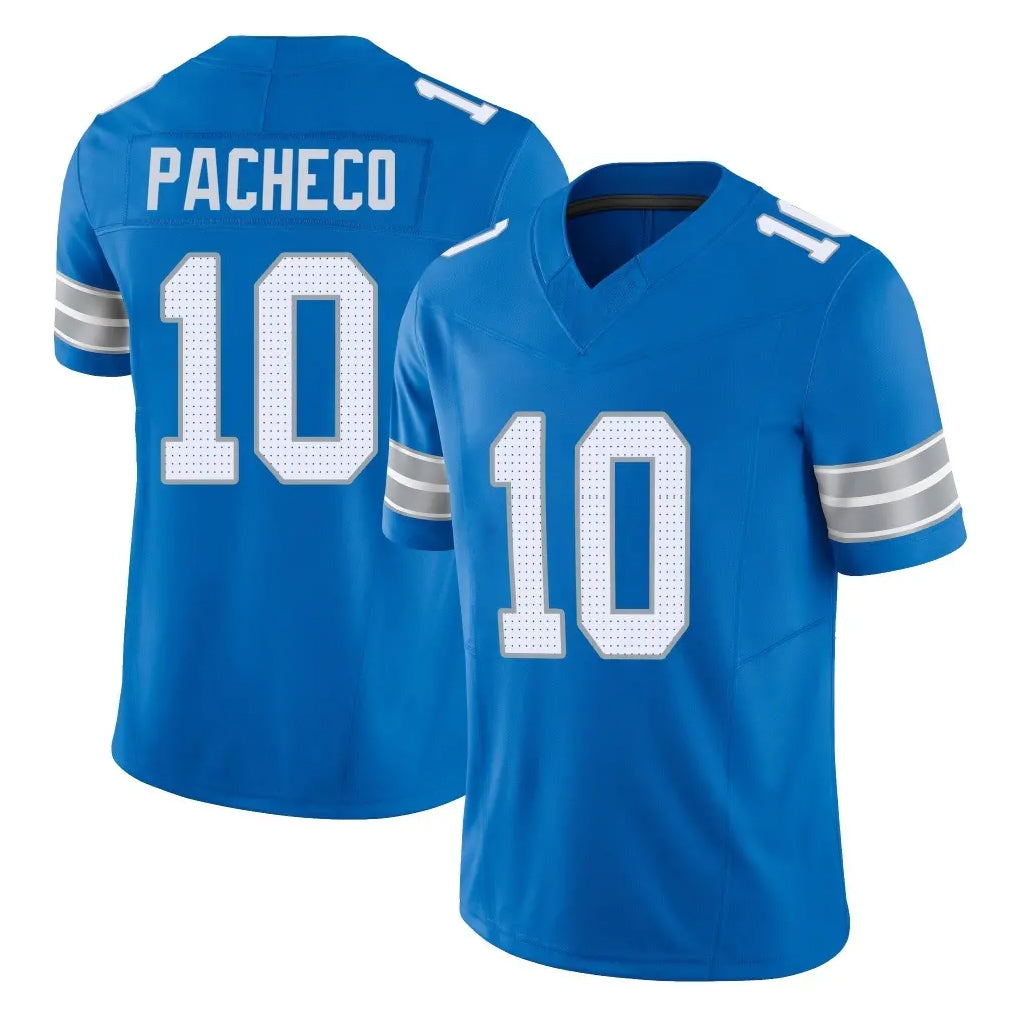 Elroe D.Lions #10 Isiah Pacheco Player Blue Limited Vapor F.U.S.E. Alternate Home Game Stitched Jerseys