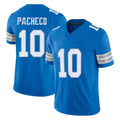 Elroe D.Lions #10 Isiah Pacheco Player Blue Limited Vapor F.U.S.E. Alternate Home Game Stitched Jerseys