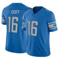 Elroe D.Lions #16 Jared Goff Player Blue Vapor F.U.S.E. Limited Home Game Stitched Jerseys