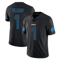 Elroe D.Lions #1 Jameson Williams Player Black Impact Limited Home Game Stitched Jerseys