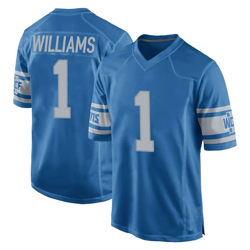 Elroe D.Lions #1 Jameson Williams Player Blue Vapor Untouchable Throwback Game Stitched Jerseys