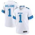 Elroe D.Lions #1 Jameson Williams Player White Home Game Football Jerseys