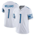 Elroe D.Lions #1 Jameson Williams Player White Limited Vapor Untouchable Home Game Stitched Jerseys