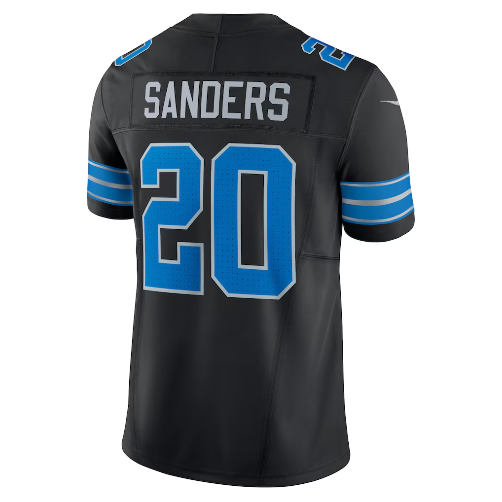 Elroe D.Lions #20 Barry Sanders Black 2nd Alternate Vapor F.U.S.E. Limited Stitched Jerseys