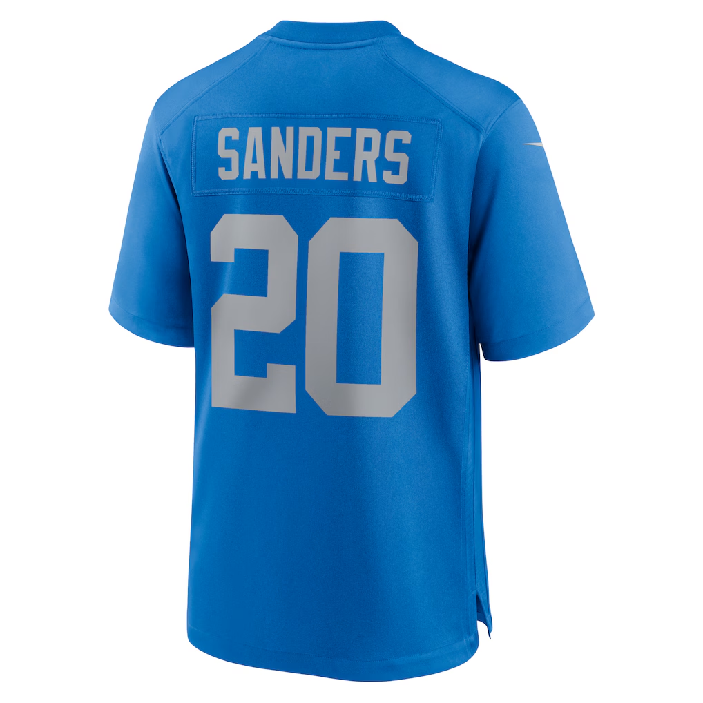 Elroe D.Lions #20 Barry Sanders Blue Alternate Game Stitched Jerseys