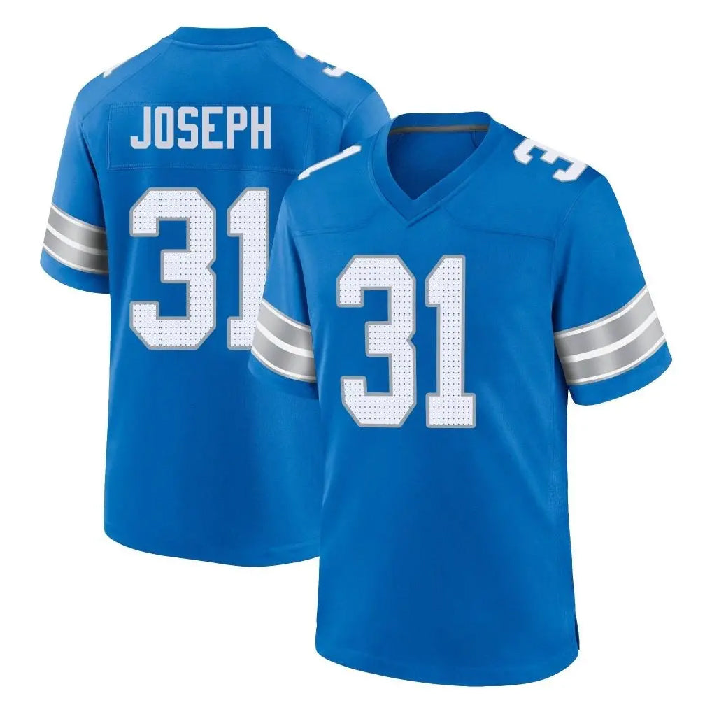Elroe D.Lions #31 Kerby Joseph Player Blue Alternate Home Game Stitched Jerseys