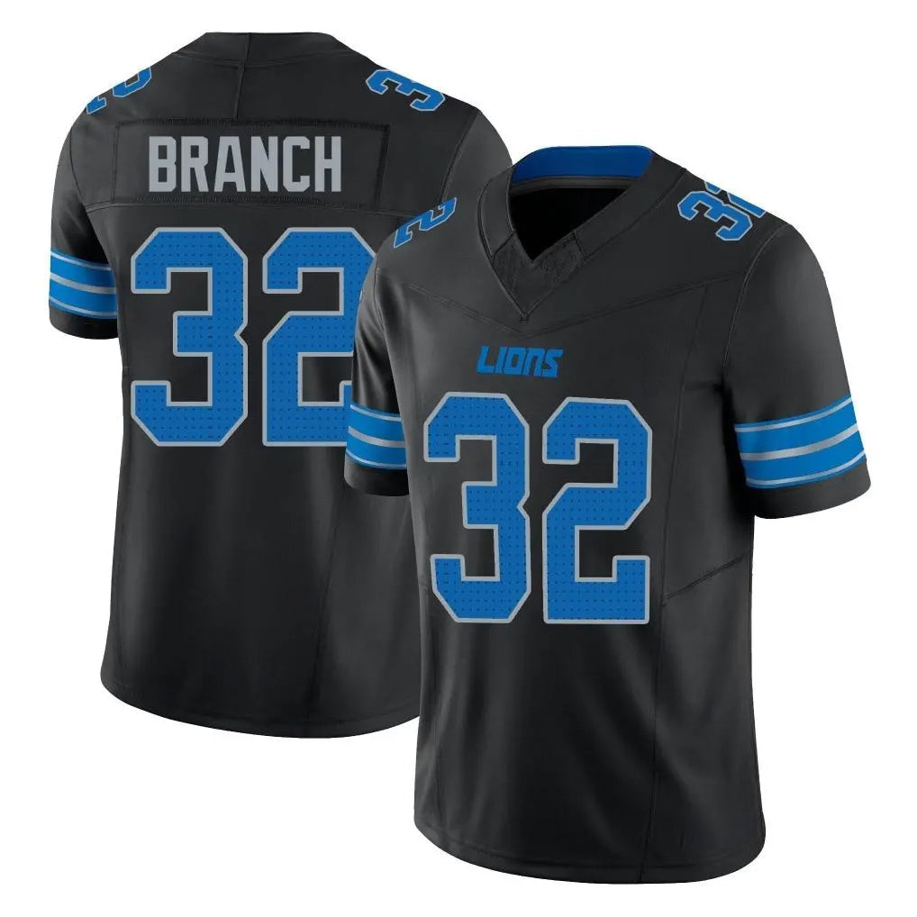 Elroe D.Lions #32 Brian Branch Player Black Alternate Vapor F.U.S.E. Limited Home Game Stitched Jerseys